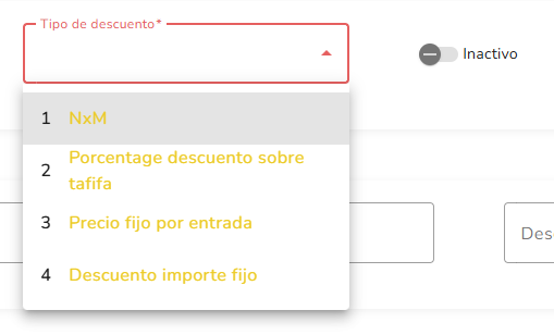 Tipos de descuento